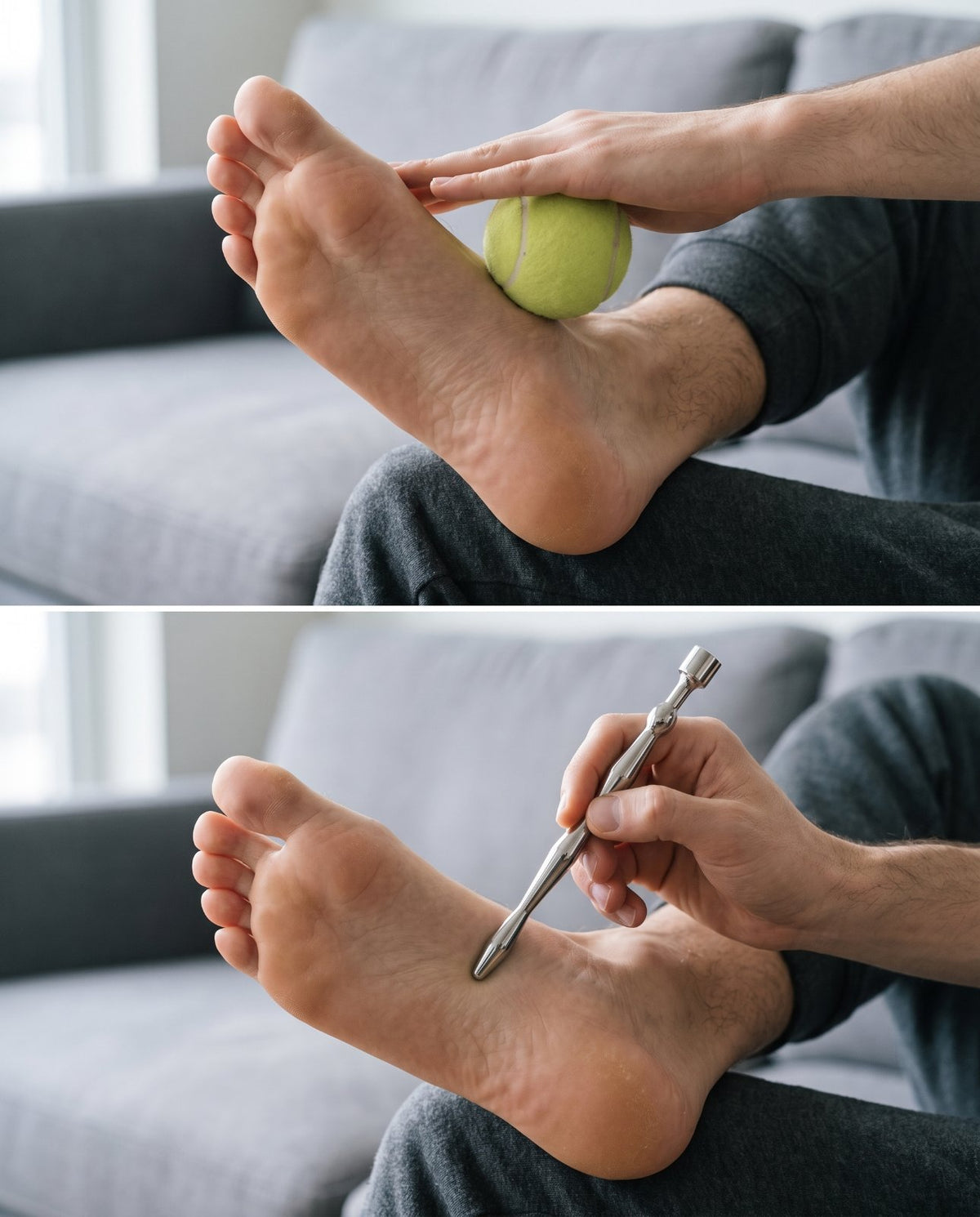 Tennis ball vs Solefloss on the arch